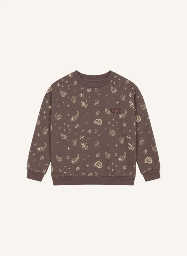 Sweat Paisley Coton Bio | Taupe