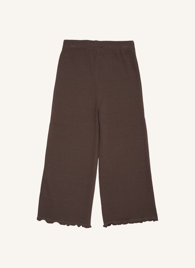 Loose-Fit Modal Pants | Dark Brown