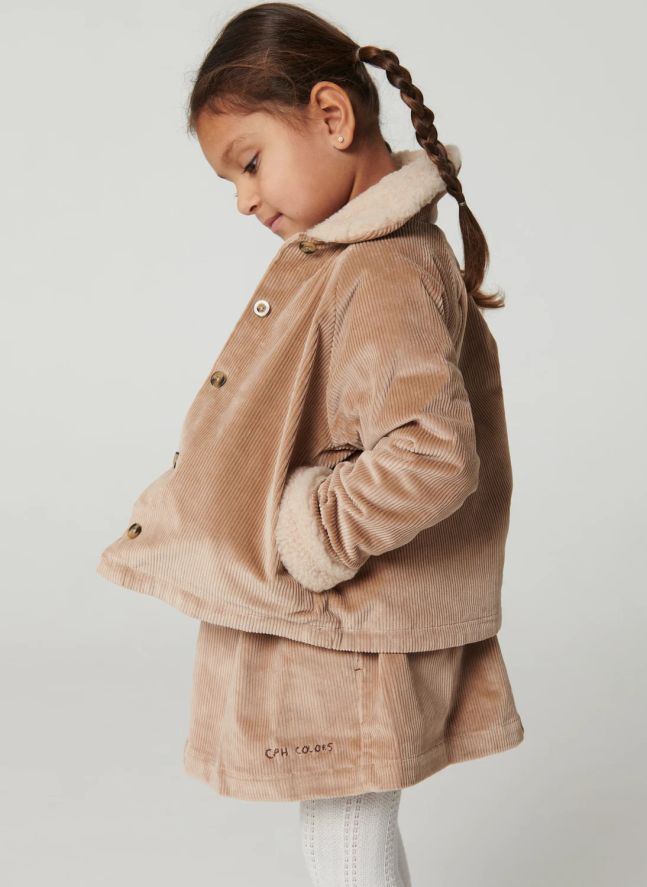 Jupe Velours Côtelé Coton Bio | Beige
