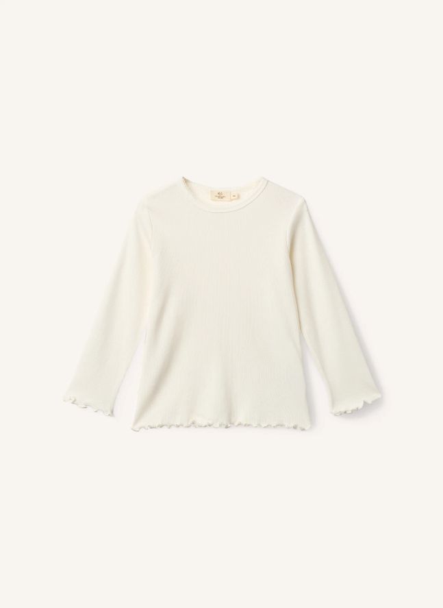 T-shirt Côtelé Modal | Crème
