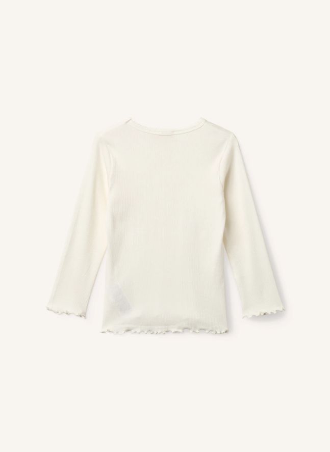 T-shirt Côtelé Modal | Crème