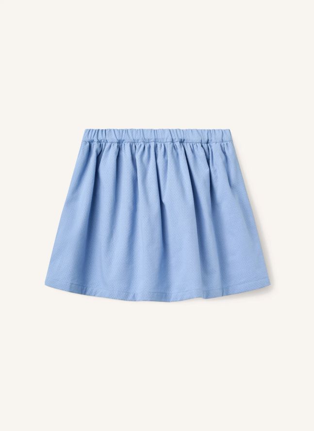 Jupe Evasée Coton Bio | Bleu ciel