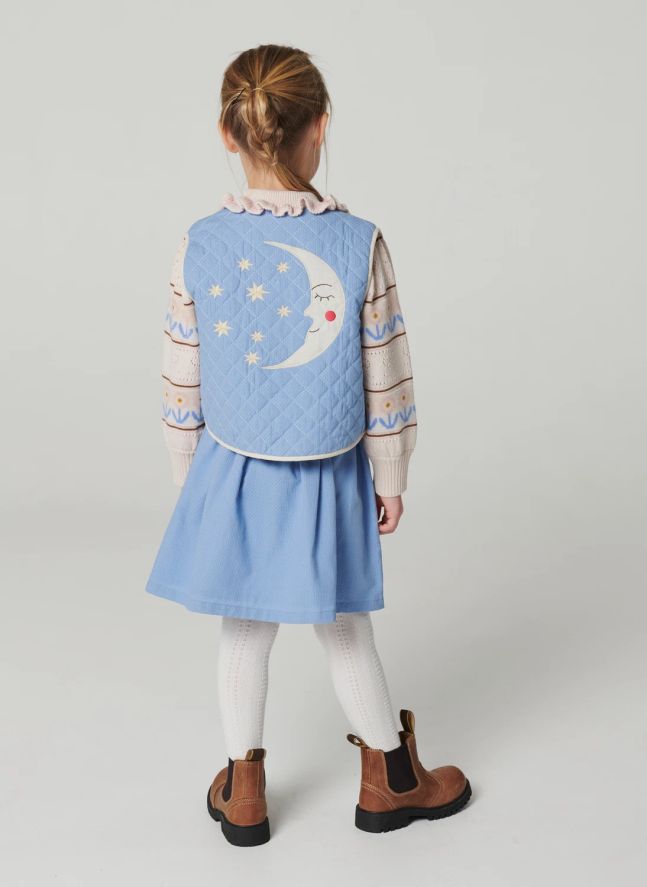 Jupe Evasée Coton Bio | Bleu ciel