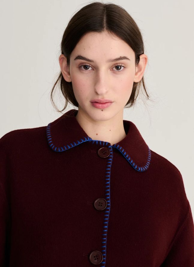 Veste Hand Made Laine | Bordeaux