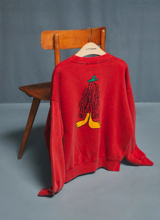 Sweat Hidden Monster Coton Bio | Rouge