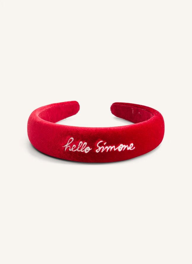Serre-Tête Hello Simone Velours | Rouge