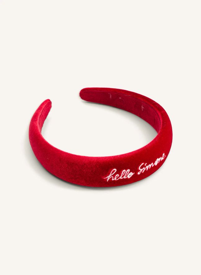 Serre-Tête Hello Simone Velours | Rouge