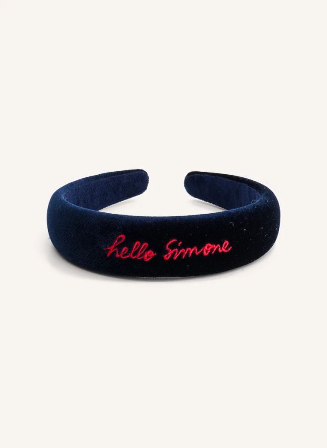 Serre-Tête Hello Simone Velours | Bleu marine