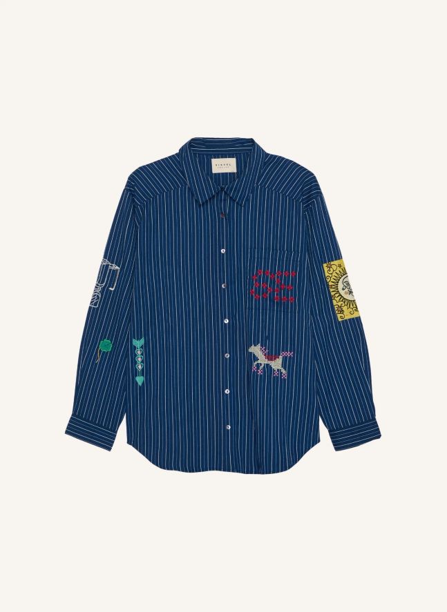 Chemise Rayures Brenna | Bleu marine