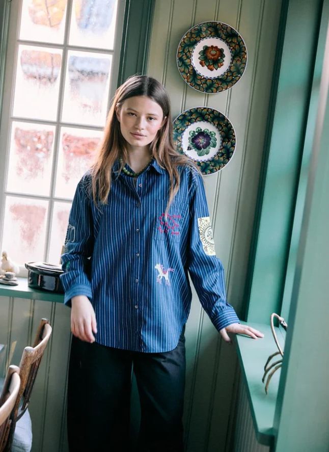 Chemise Rayures Brenna | Bleu marine