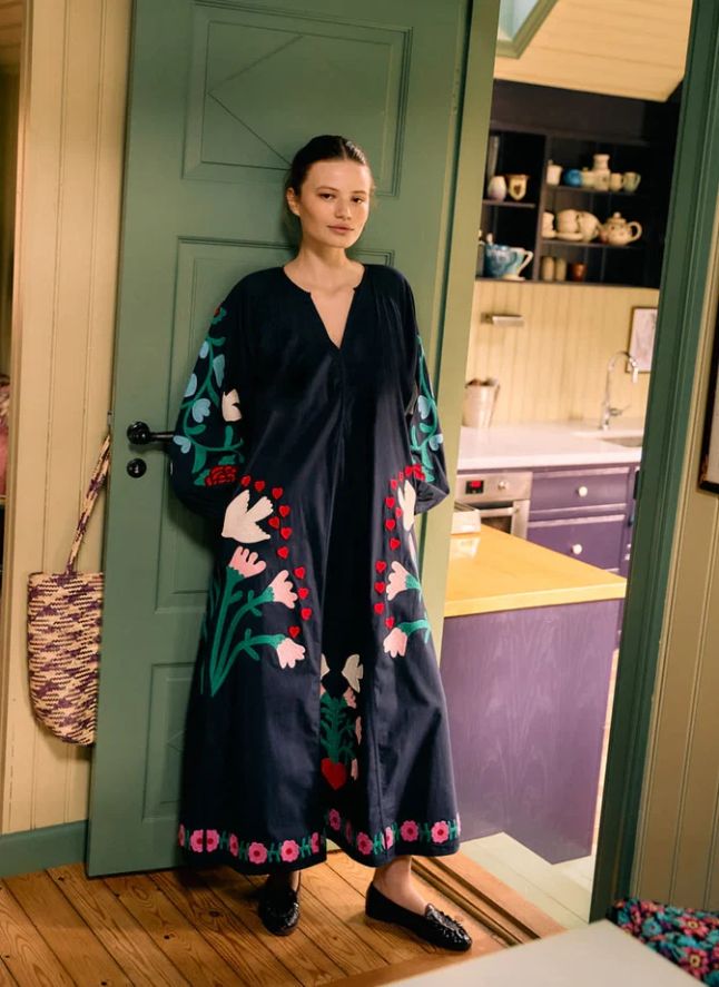 Robe Fran Coton Bio | Bleu marine