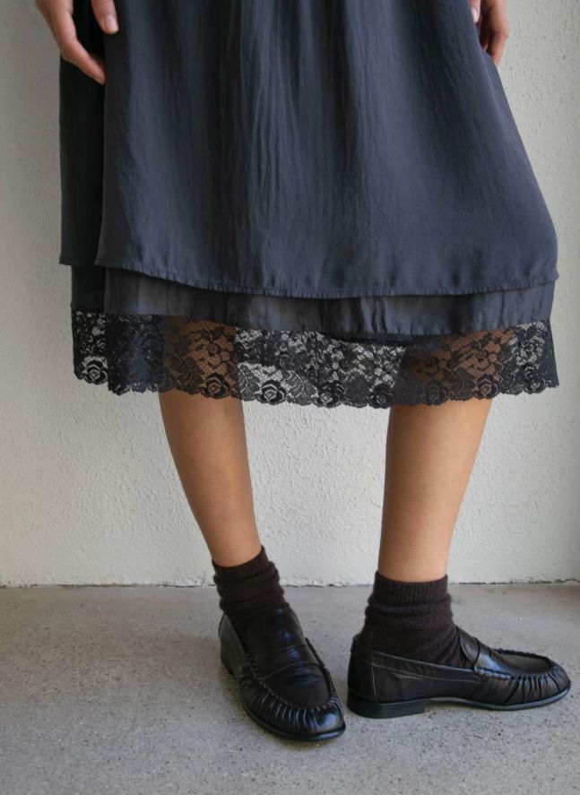 Robe Coquette Soie | Noir