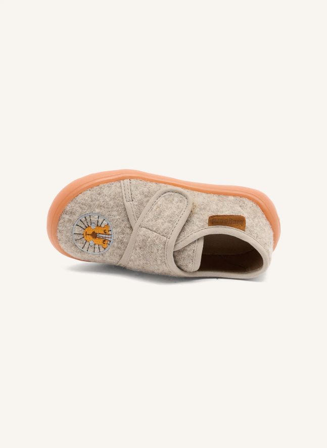 Chaussons Scratchs Pav Lion | Gris clair