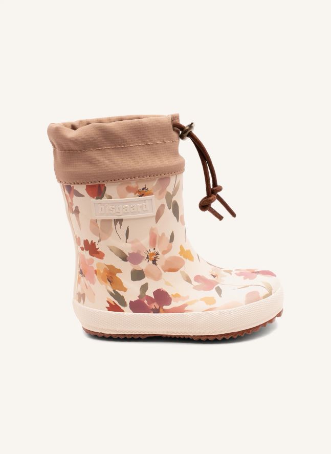 Bottes de Pluie Thermo Fleurs | Rose pâle