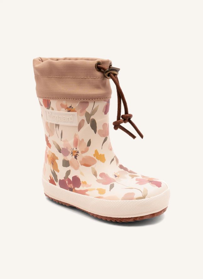 Bottes de Pluie Thermo Fleurs | Rose pâle