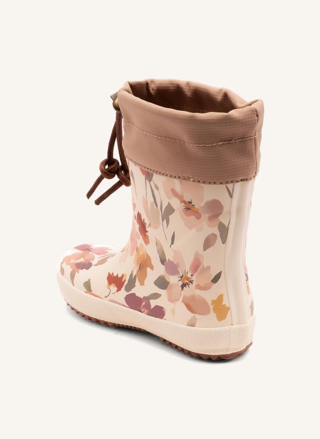 Bottes de Pluie Thermo Fleurs | Rose pâle