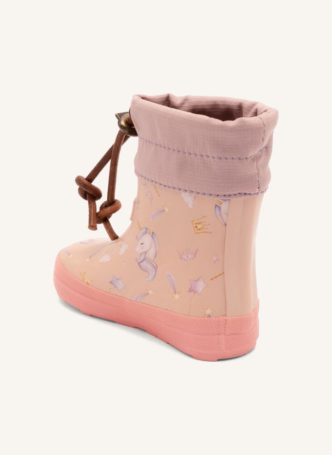 Bottes de Pluie Barefoot Licornes | Rose