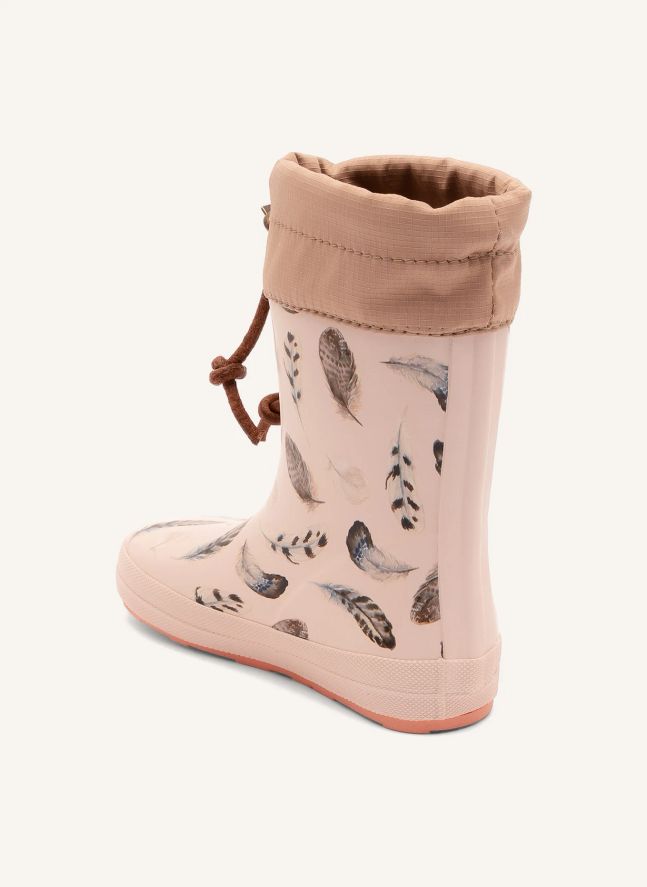 Bottes de Pluie Barefoot Plumes | Rose pâle