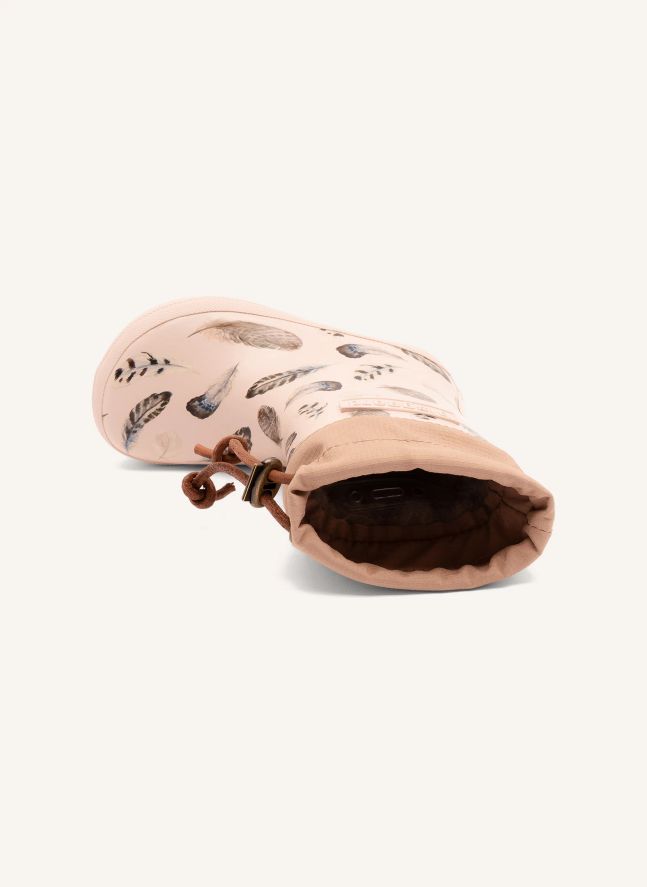Bottes de Pluie Barefoot Plumes | Rose pâle