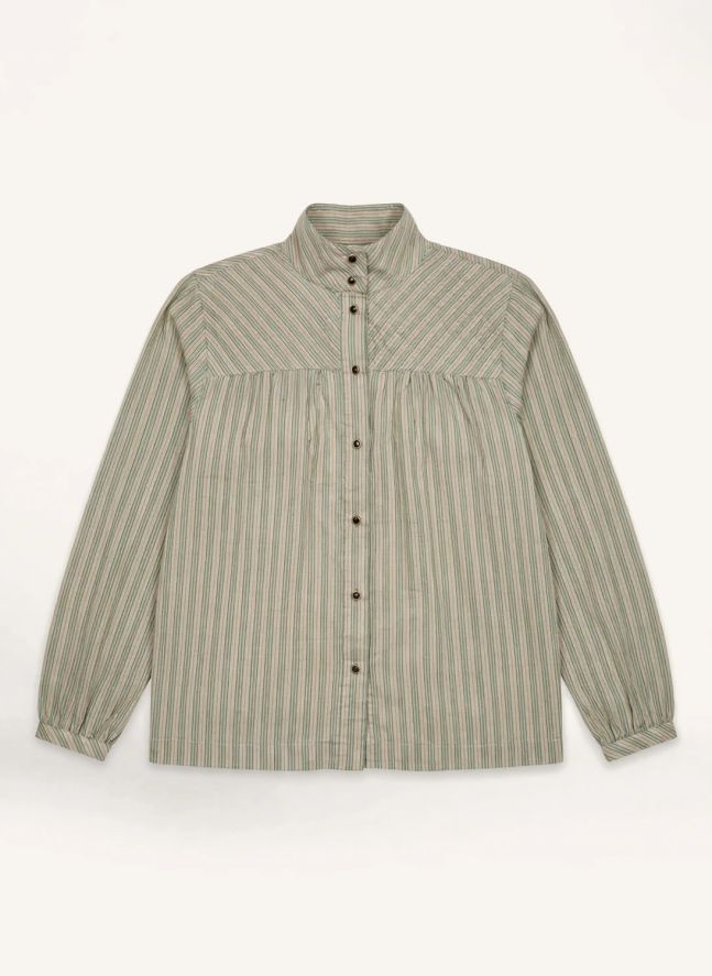 Candela Organic Cotton Blouse | Green