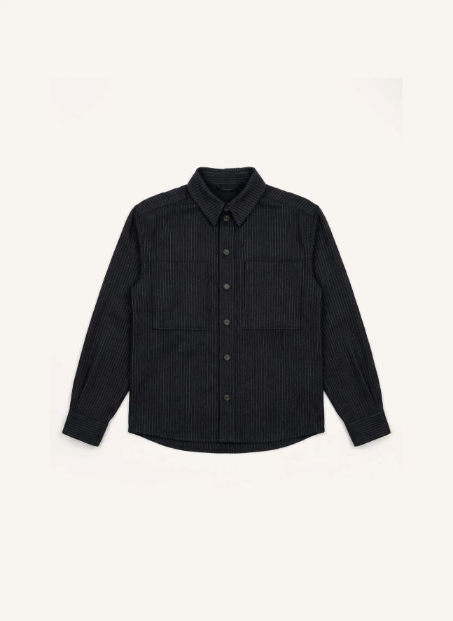 Carisa Wool Overshirt | Navy blue