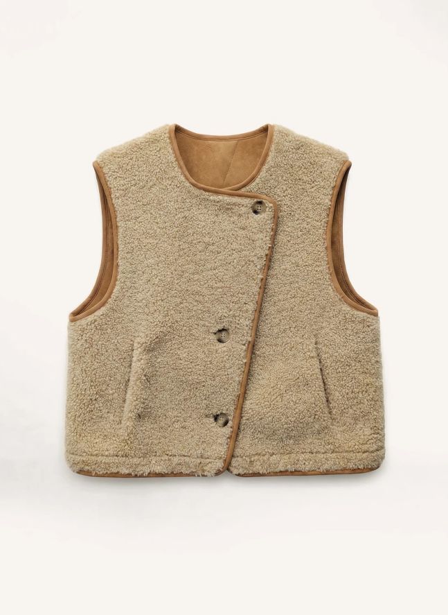 Vas Sleeveless Vest | Cognac