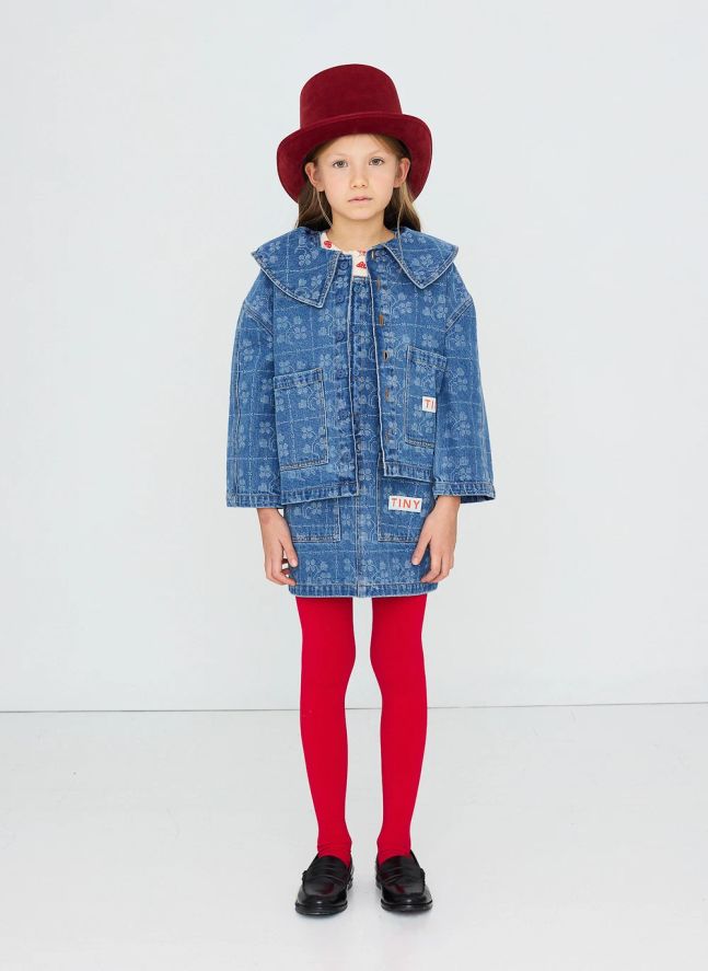 Veste Fleurie Denim | Avoine