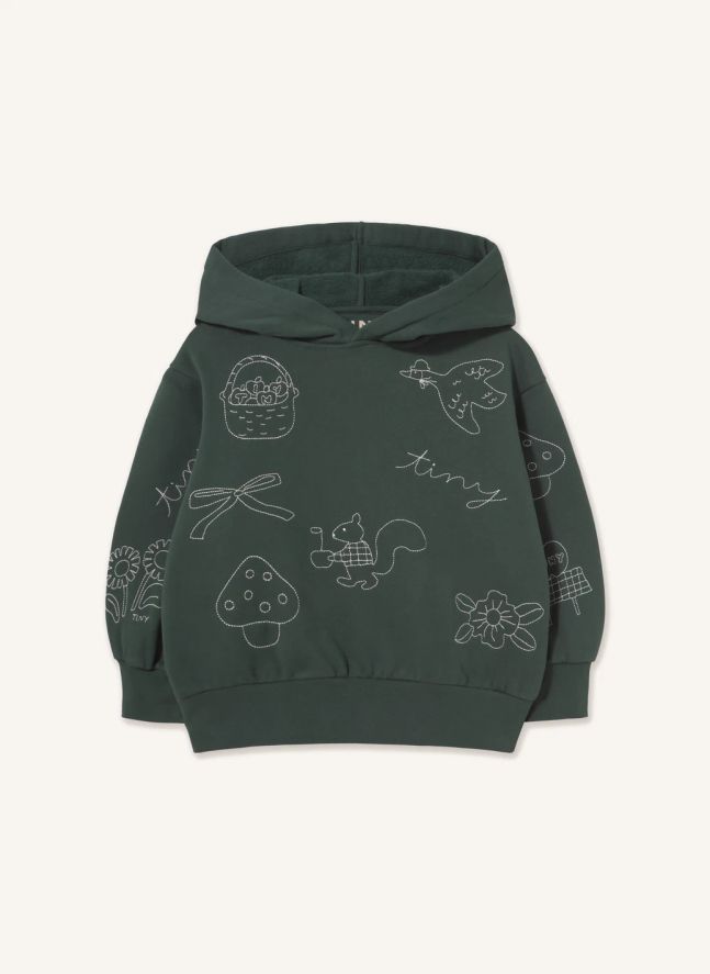 Sweat Champignons Coton Bio | Vert