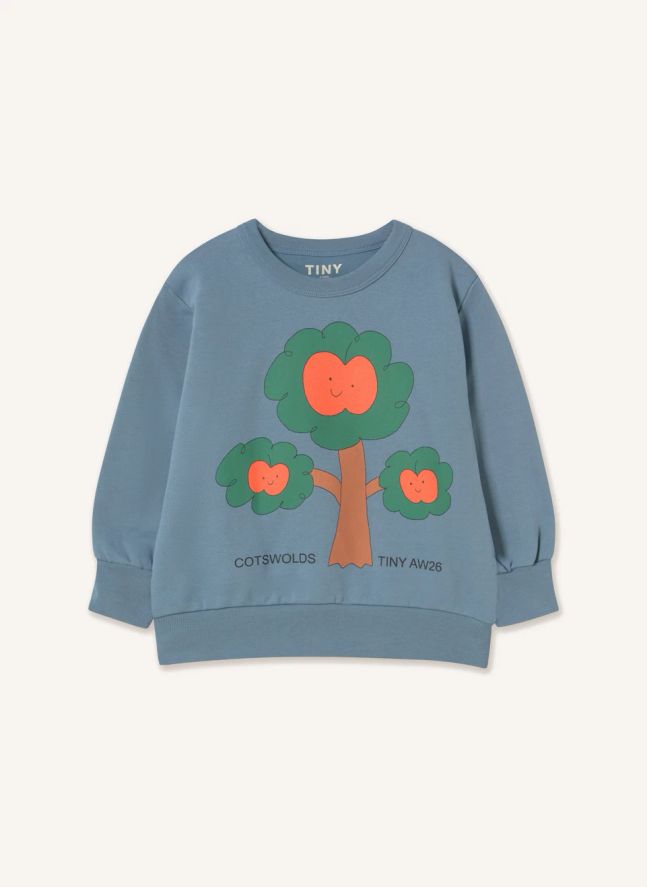 Sweat Arbre Coton Bio | Bleu gris
