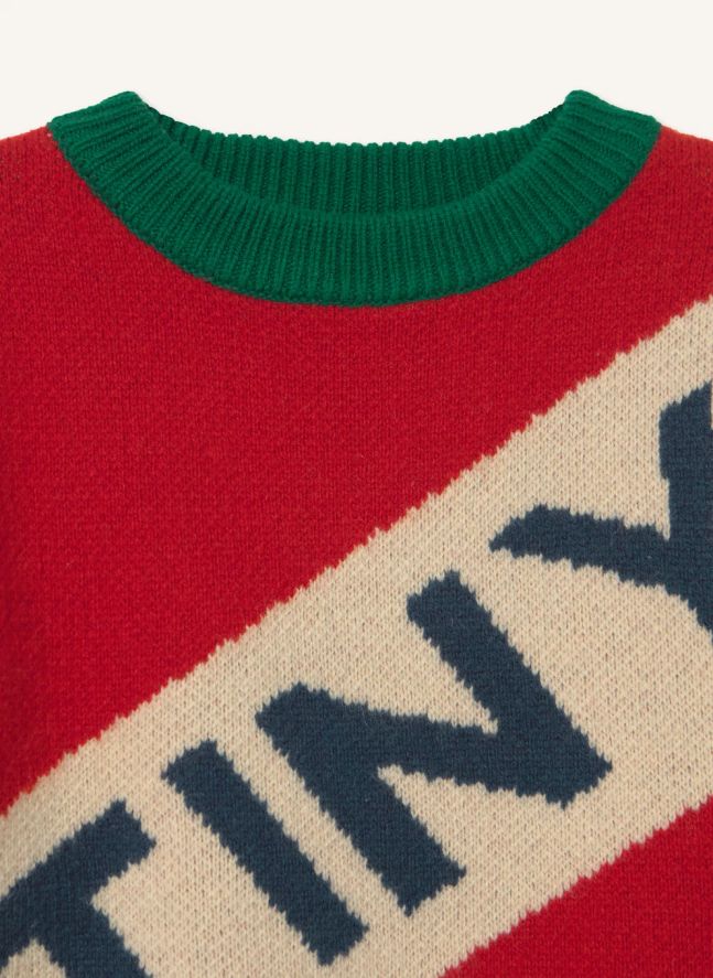 Pull Colorblock Laine | Rouge