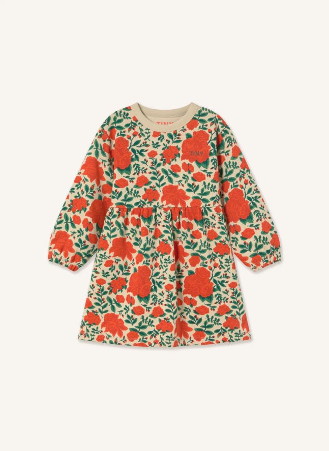 Robe Roses Coton Bio | Crème