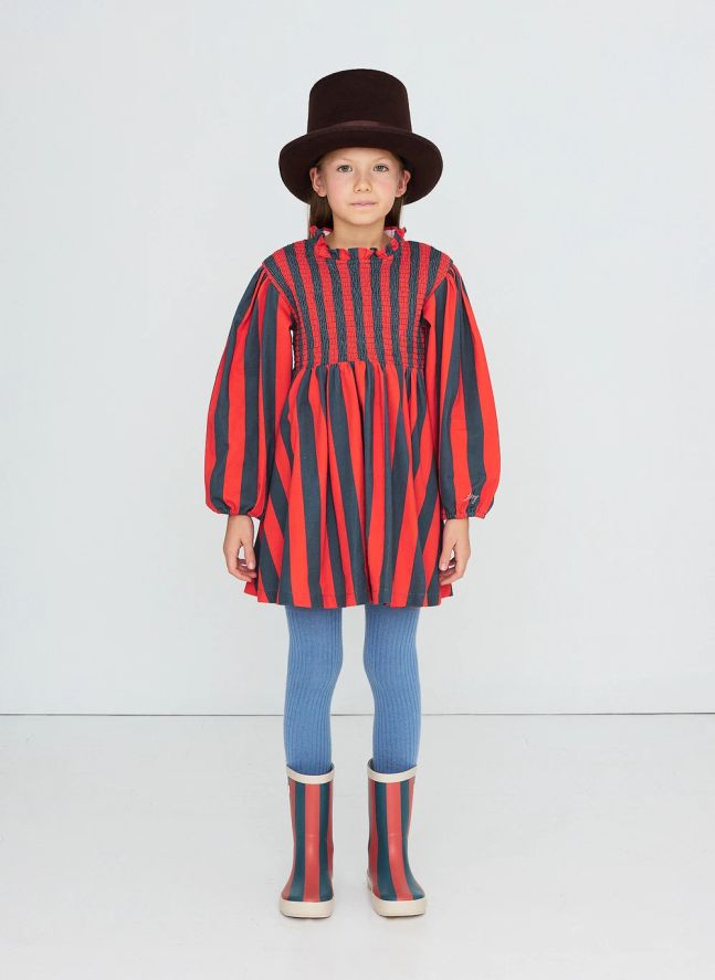 Robe Rayée | Rouge