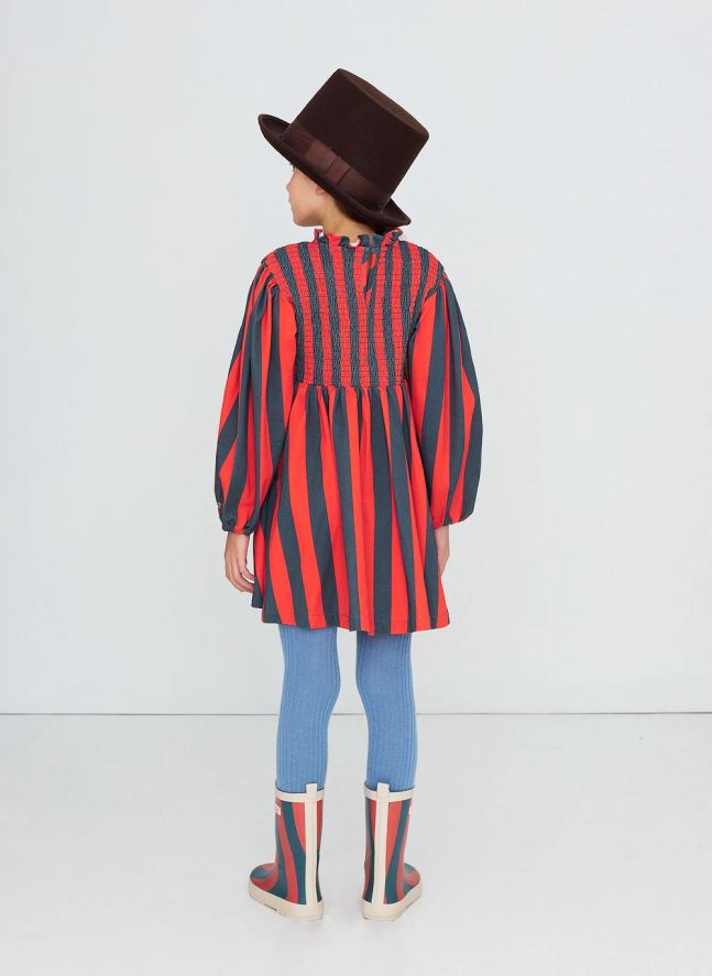 Robe Rayée | Rouge