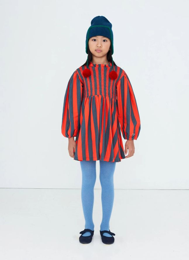 Robe Rayée | Rouge