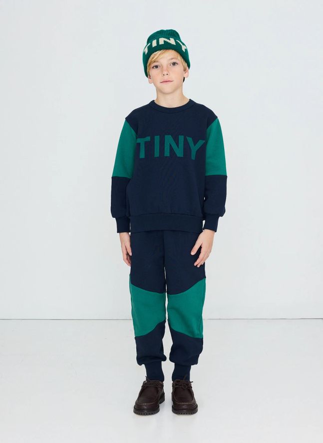Sweat Colorblock Coton Bio | Bleu marine