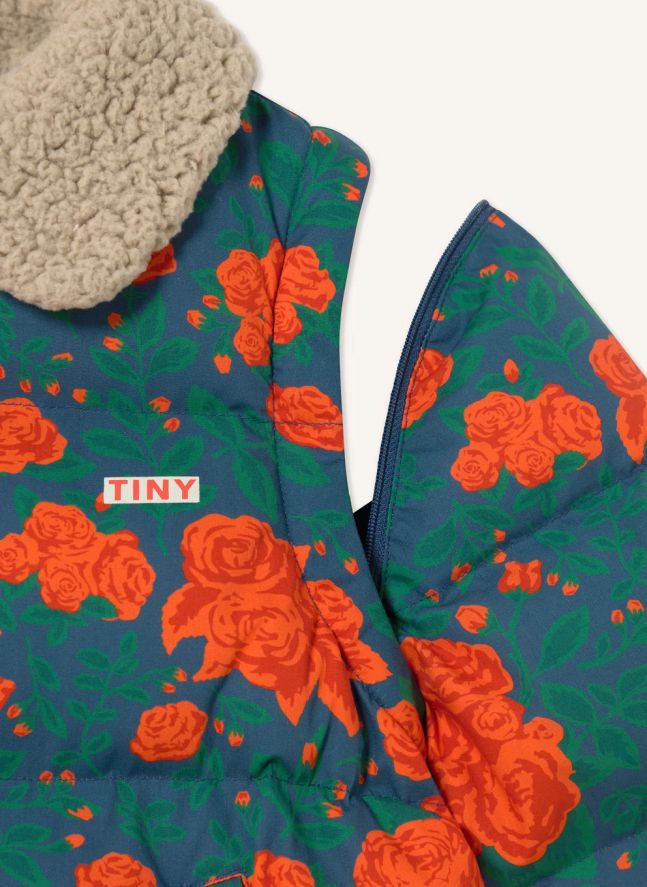Doudoune Roses | Bleu