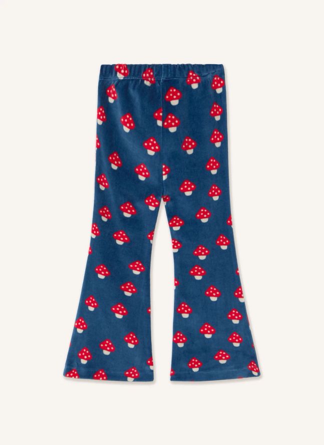 Pantalon Flare Champignons Coton Bio | Bleu