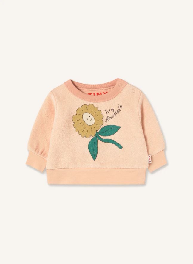 Sweat Fleur Coton Bio | Rose pêche