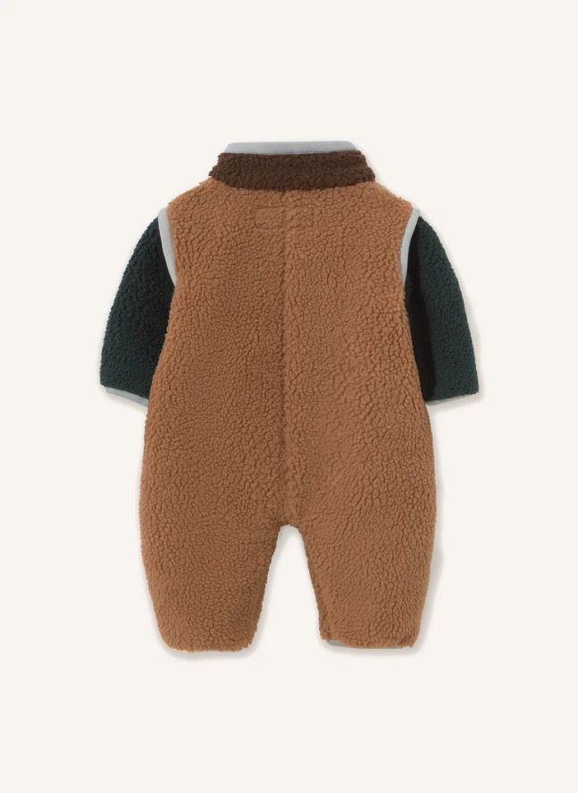 Pilote Façon Sherpa Colorblock | Marron