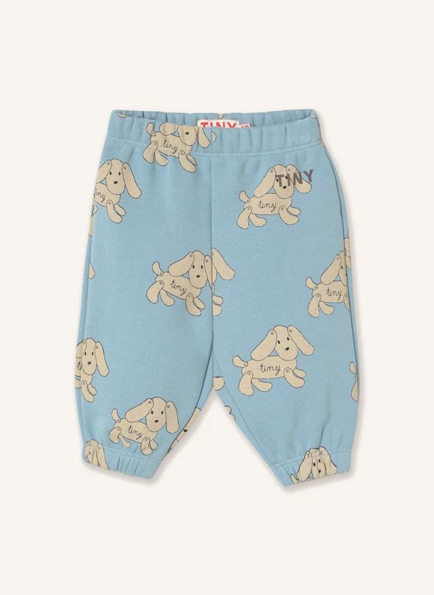 Jogger Chiens Coton Bio Bébé | Bleu ciel