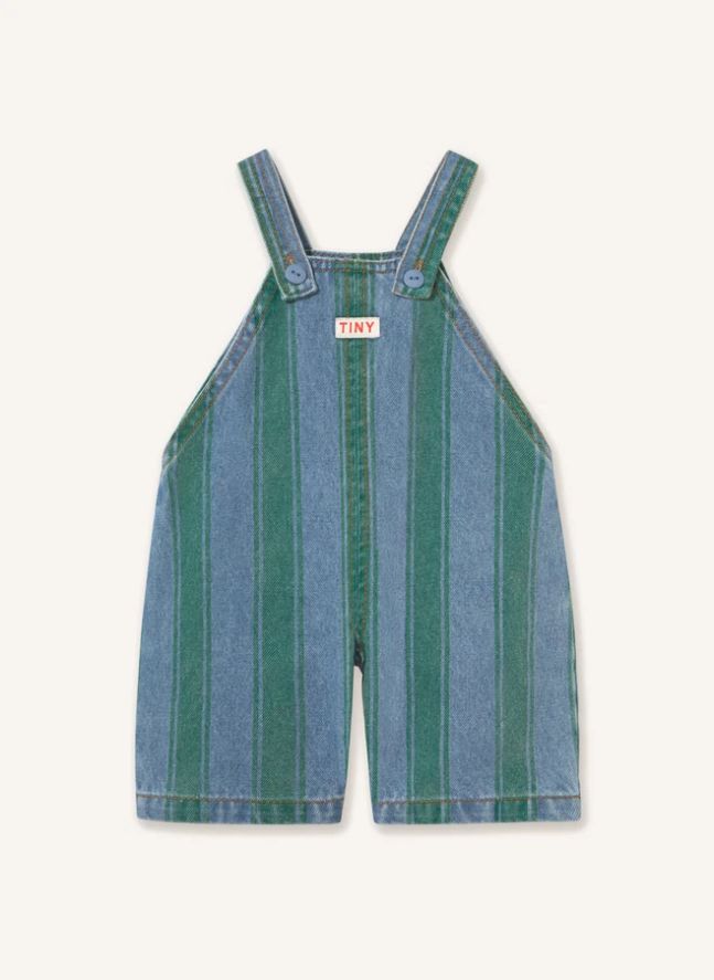Salopette Rayée Denim | Bleu
