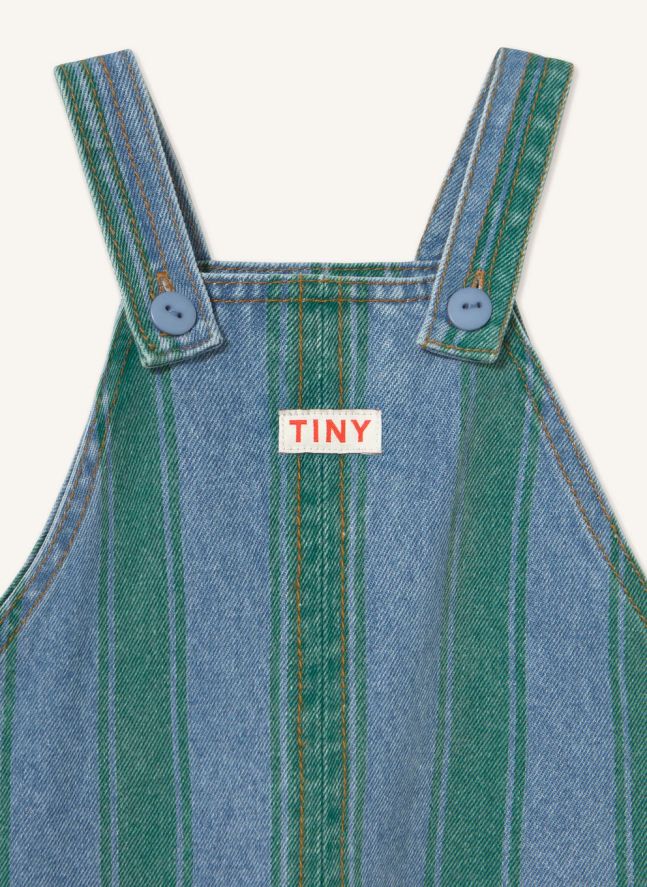 Salopette Rayée Denim | Bleu
