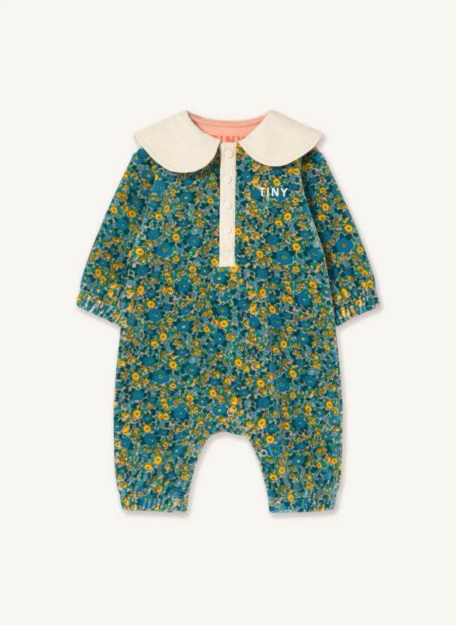 Combinaison Fleurie Coton Bio | Vert