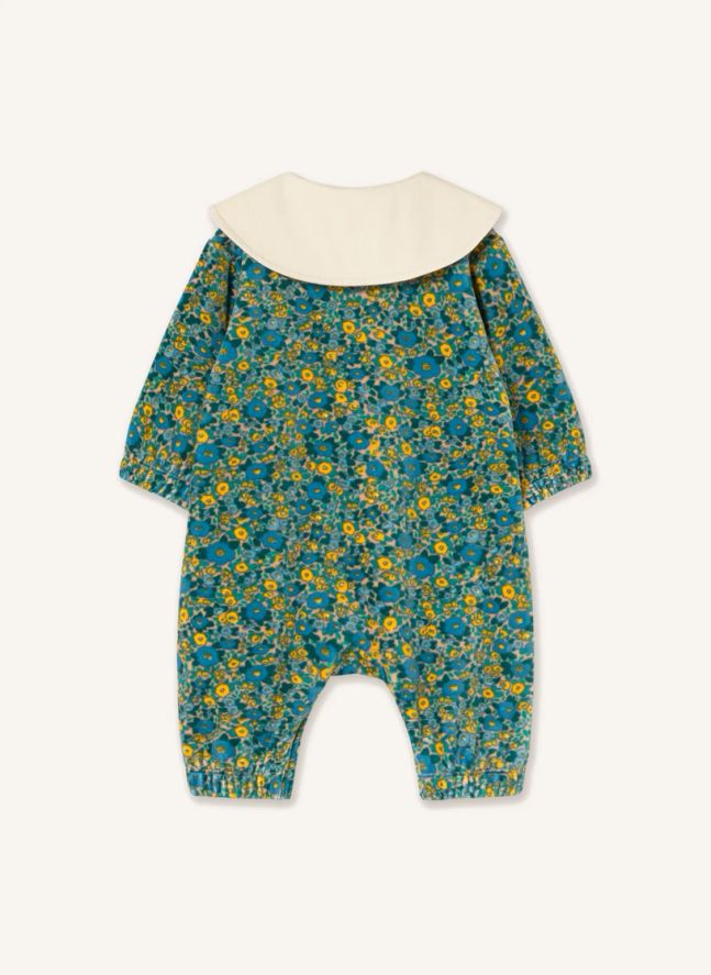 Combinaison Fleurie Coton Bio | Vert