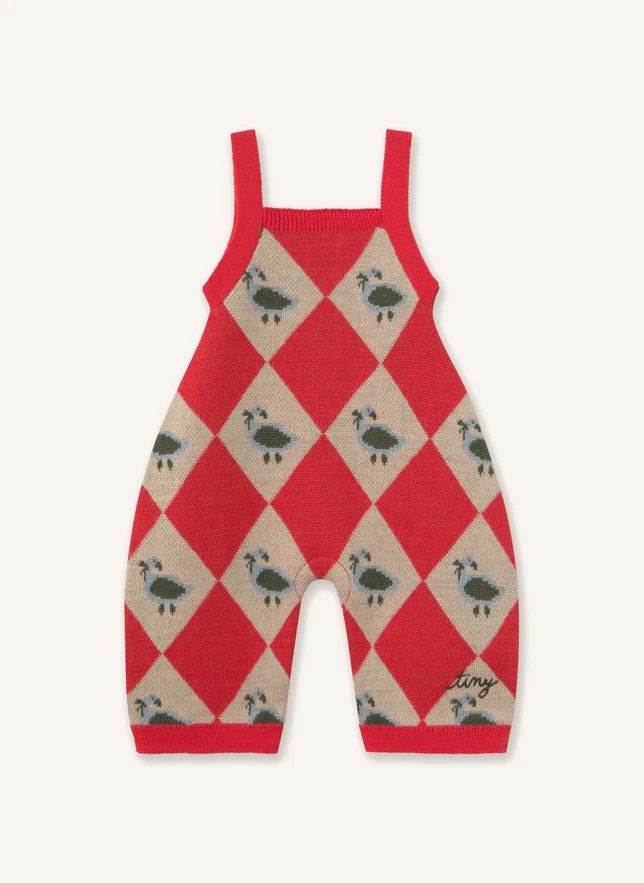 Salopette Argyle Laine | Rouge