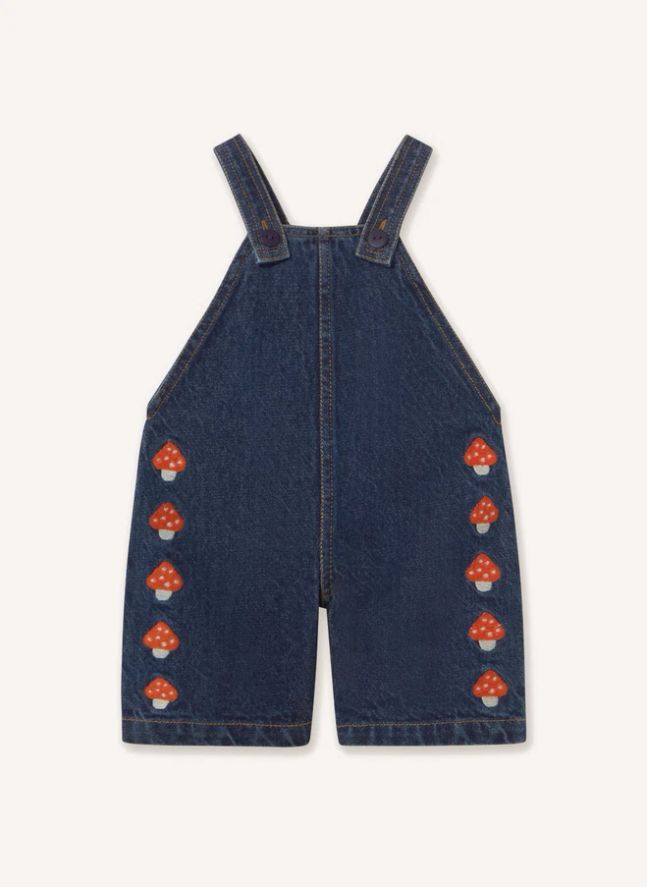 Salopette Champignons Denim | Bleu foncé