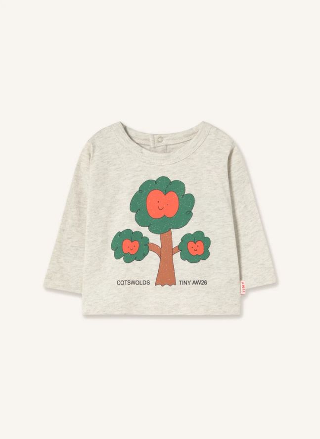 T-shirt Arbre Coton Bio | Beige chiné