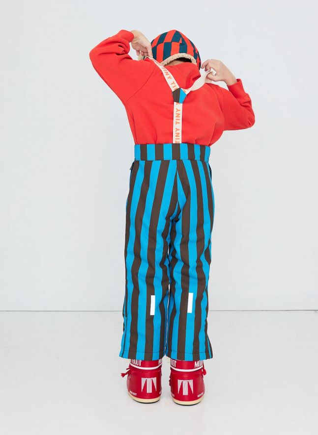 Pantalon de Ski Rayé | Bleu