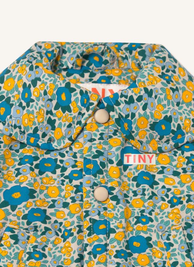 Doudoune Fleurie Bébé | Bleu