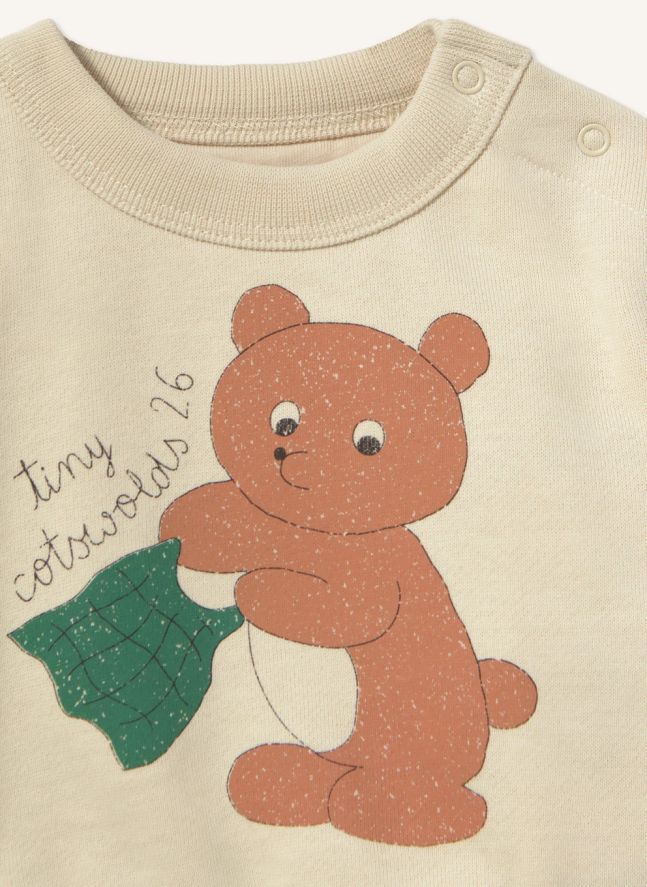 Sweat Ourson Coton Bio | Crème
